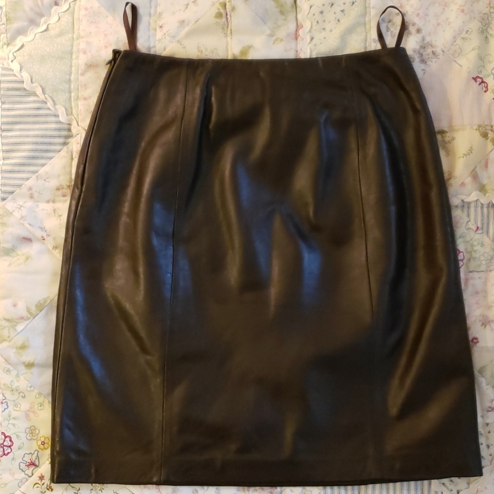 ALFANI Leather Skirt - Picture 4 of 4